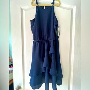 Navy cocktail dress size small new with tags